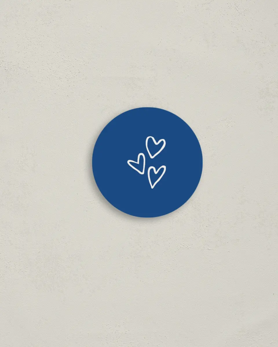 This is a 2" circle Envelope Seal called Drawn To You printed in full color