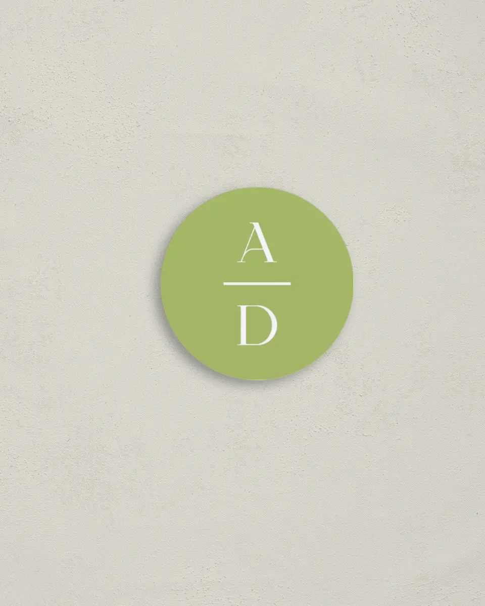 This is a 2" circle Envelope Seal called The Abigail printed in full color