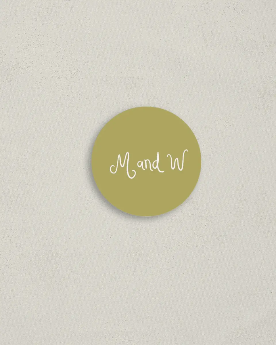 This is a 2" circle Envelope Seal called Whimsical Garden printed in full color