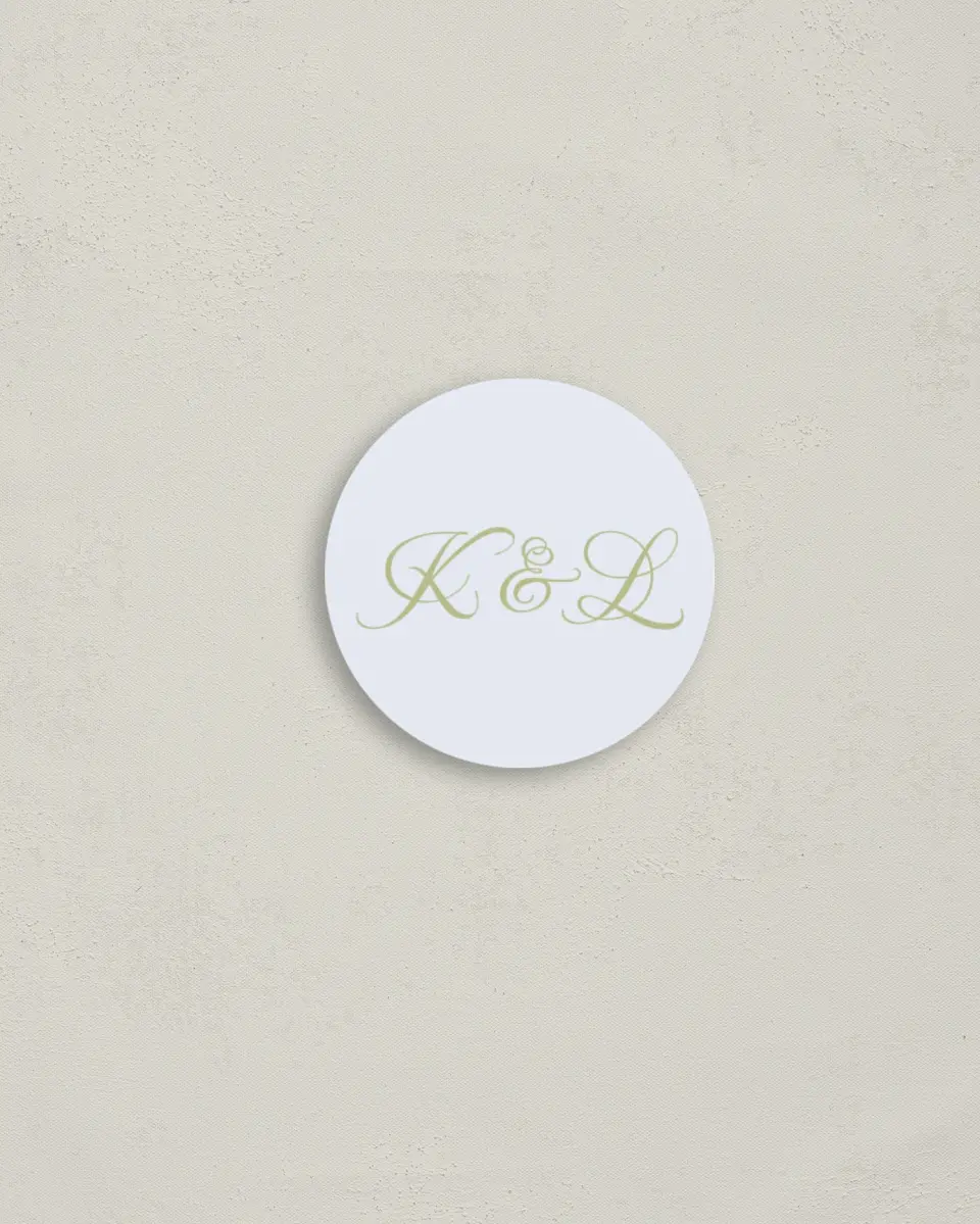 This is a 2" circle Envelope Seal called Southern Belle printed in full color
