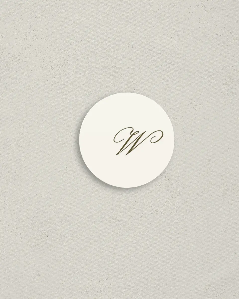 This is a 2" circle Envelope Seal called Ever After printed in full color