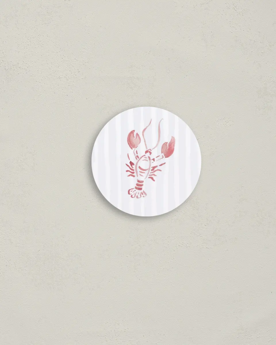 This is a 2" circle Envelope Seal called Positano Daydream printed in full color