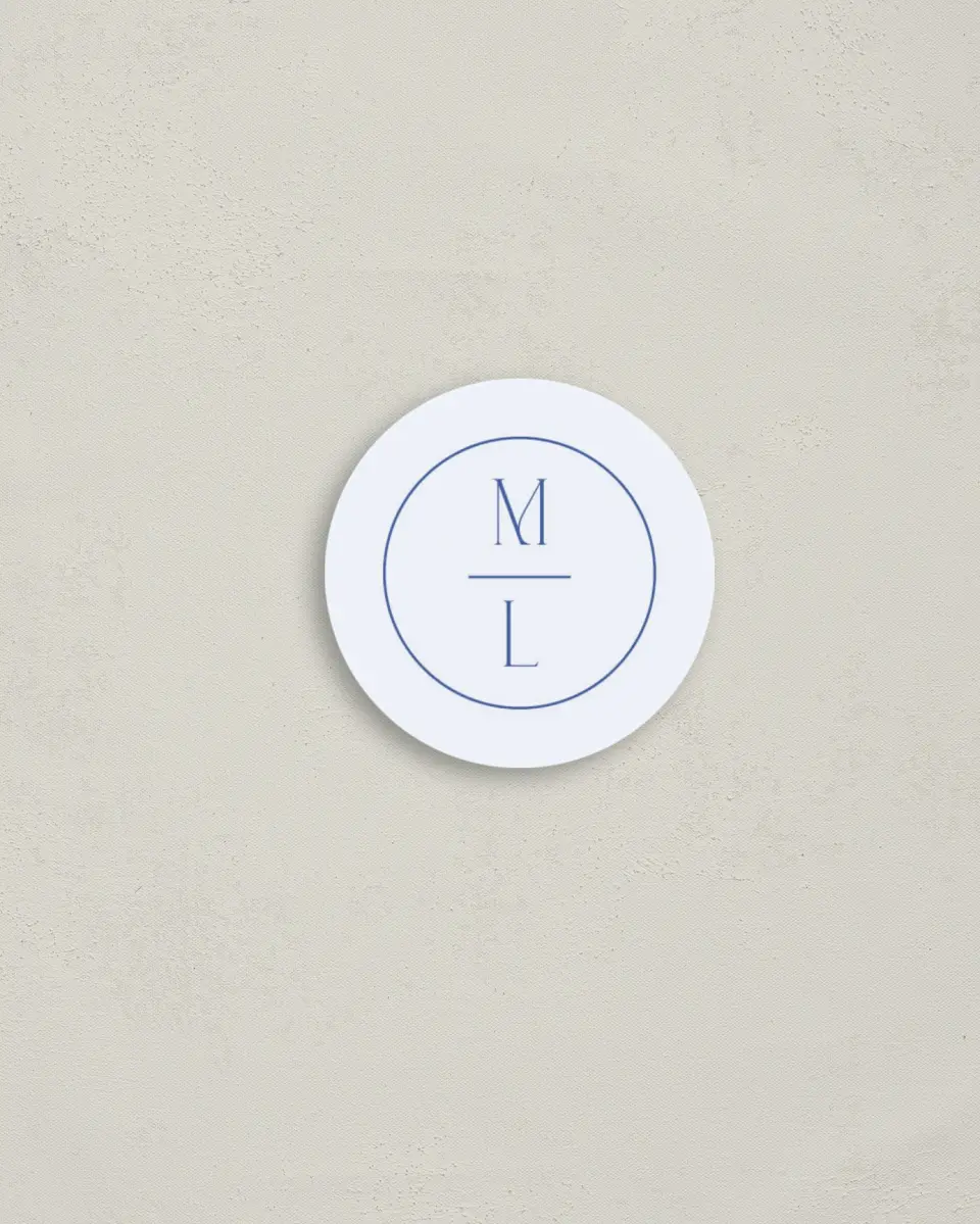 This is a 2" circle Envelope Seal called The Mila printed in full color