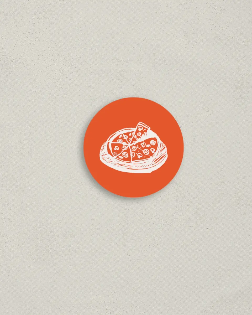 This is a 2" circle Bachelorette Party Accessorie called Last Slice of Single Life printed in full color