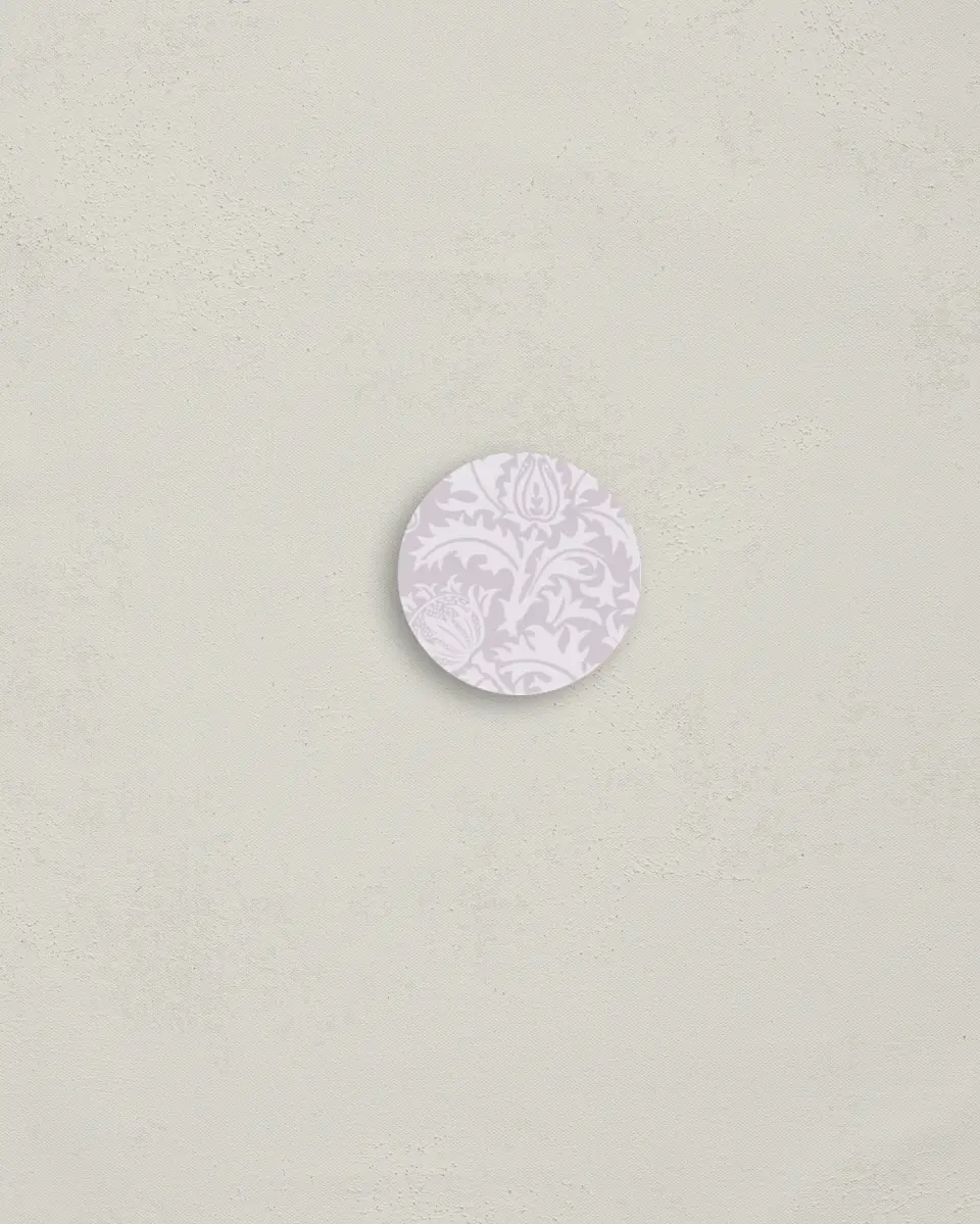 This is a 1¼" circle Envelope Seal called Classic Violet printed in full color