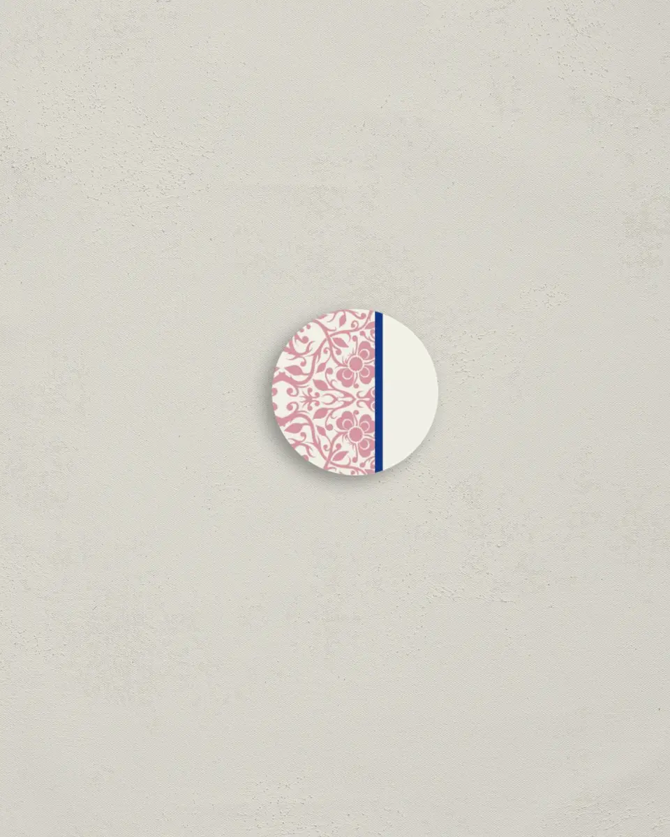 This is a 1¼" circle Envelope Seal called Floral Ornament printed in full color