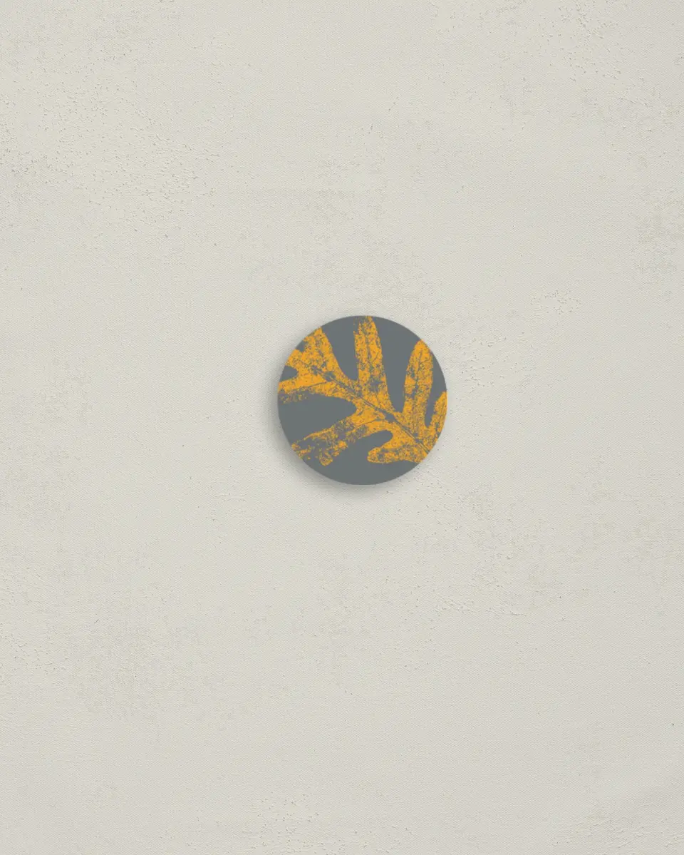 This is a 1¼" circle Envelope Seal called Autumn Stamp printed in full color