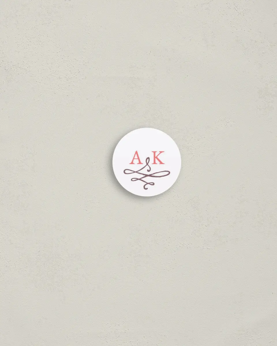 This is a 1¼" circle Envelope Seal called Honey Blossoms printed in full color