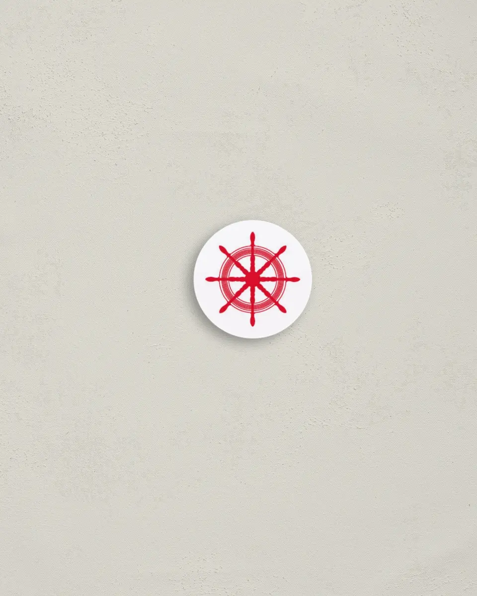 This is a 1¼" circle Envelope Seal called Nautical Feelings printed in full color