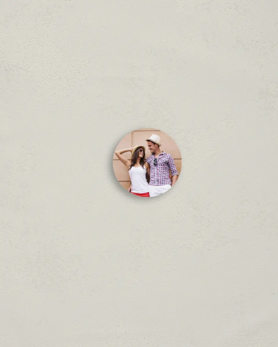 This is a 1¼" circle Envelope Seal called Field of Love printed in full color