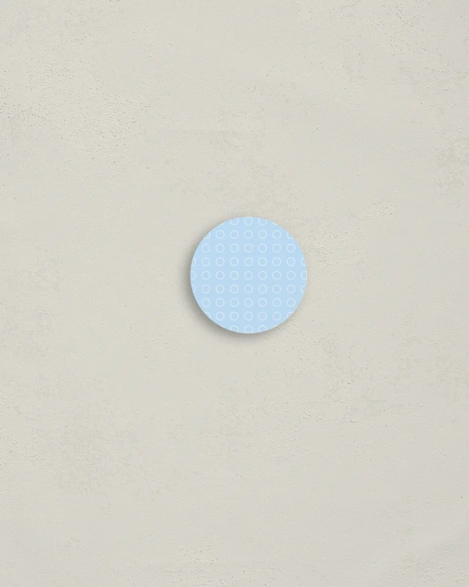 This is a 1¼" circle Envelope Seal called Seasonal Snowflake printed in full color