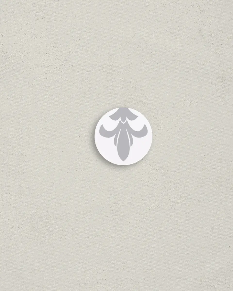 This is a 1¼" circle Envelope Seal called Damask Elegance printed in full color
