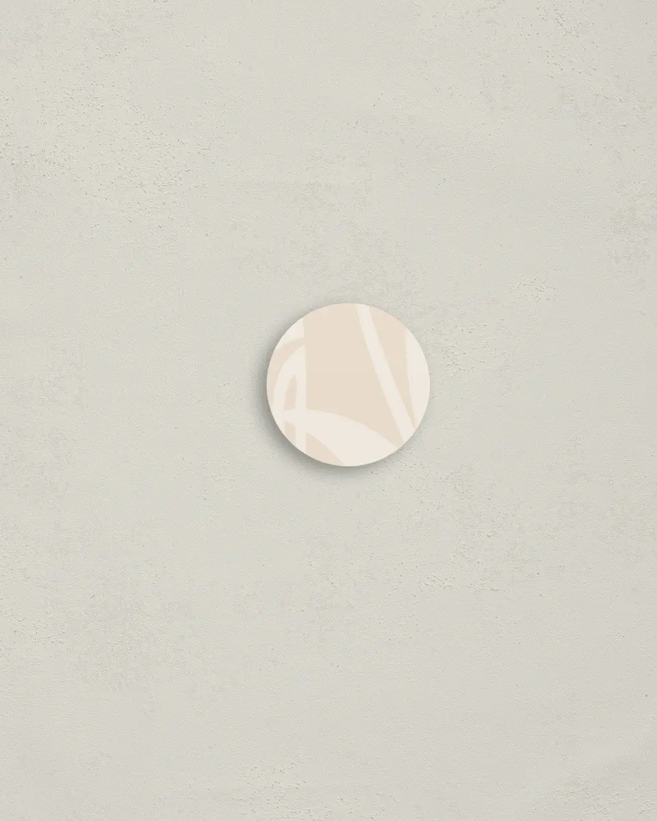 This is a 1¼" circle Envelope Seal called Whispering Feather printed in full color