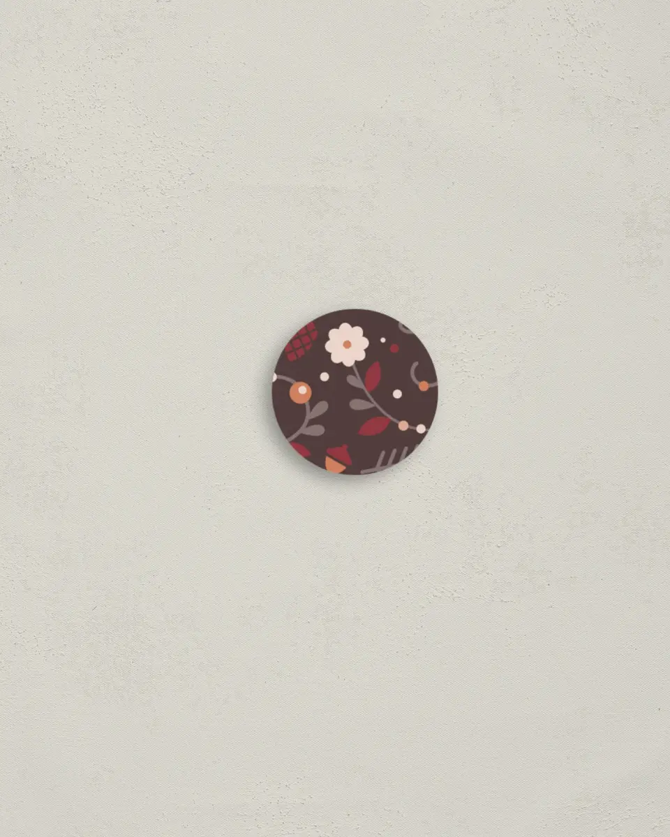 This is a 1¼" circle Envelope Seal called Fall Treasures printed in full color