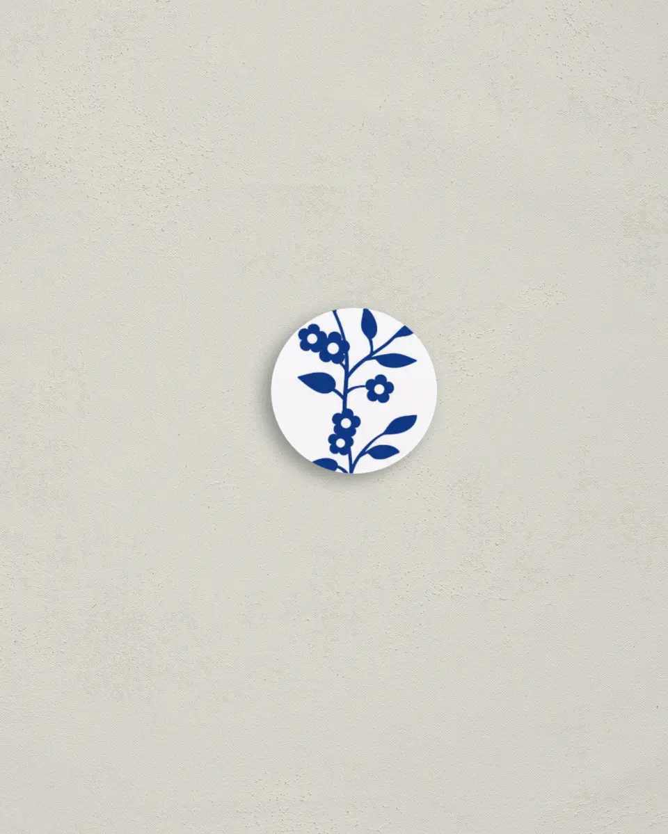 This is a 1¼" circle Envelope Seal called Secret Garden printed in full color