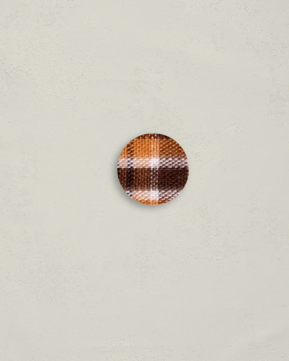 This is a 1¼" circle Envelope Seal called Perfectly Plaid printed in full color
