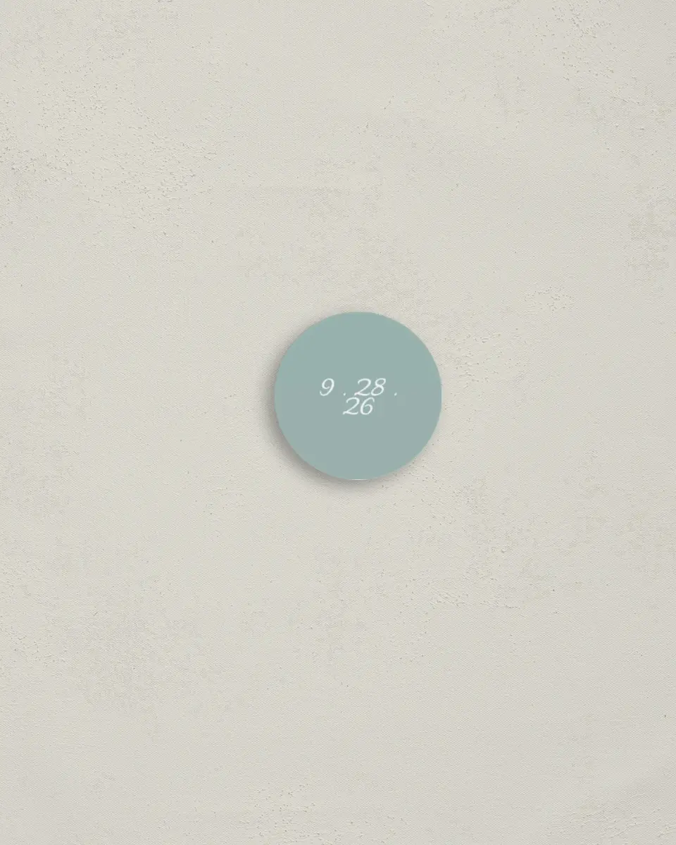 This is a 1¼" circle Envelope Seal called This Joyful Day printed in full color