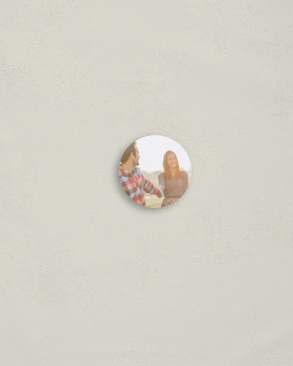 This is a 1¼" circle Envelope Seal called Rustic Boughs printed in full color