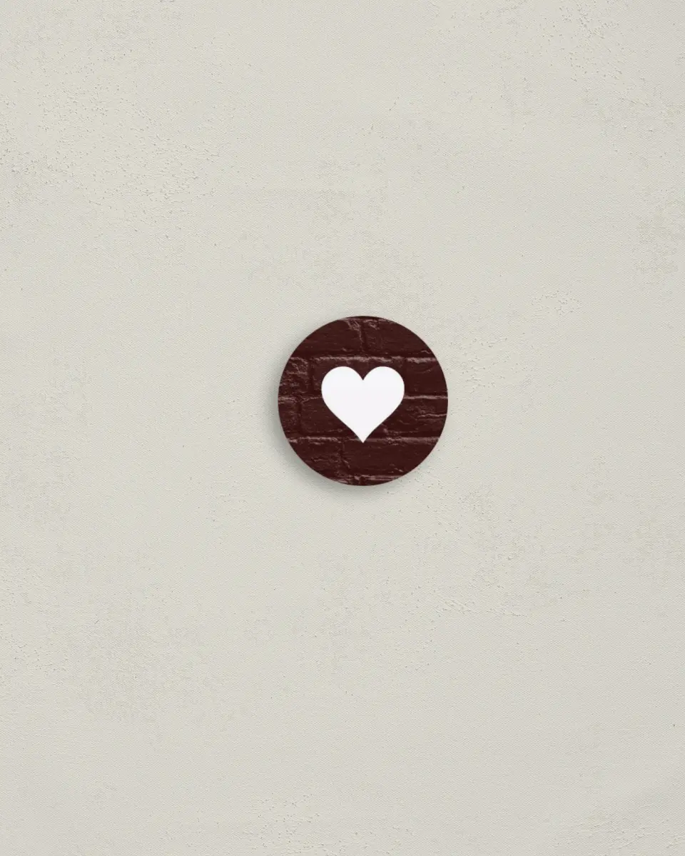 This is a 1¼" circle Envelope Seal called Brick Yard printed in full color