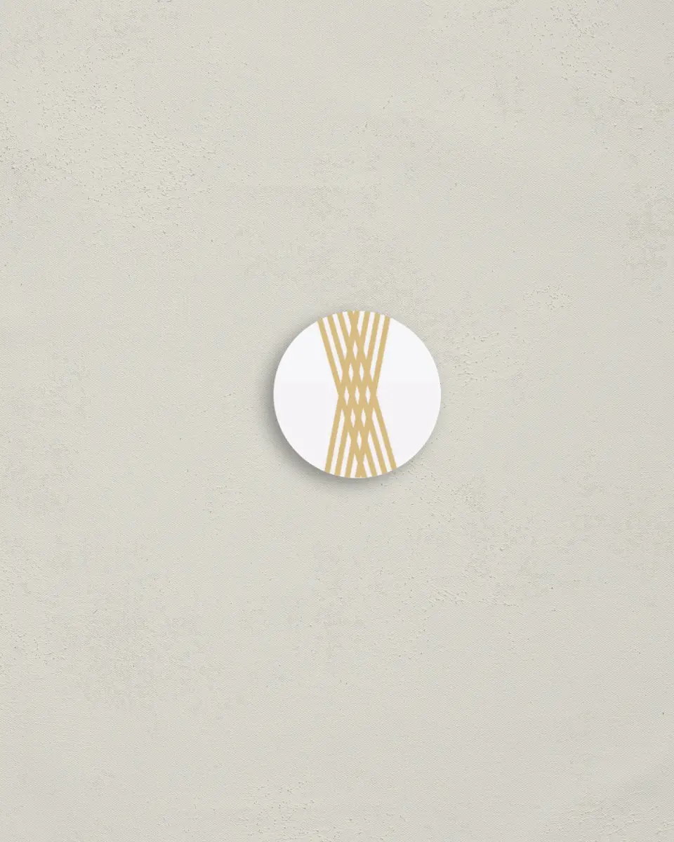 This is a 1¼" circle Envelope Seal called Forever Gilded printed in full color