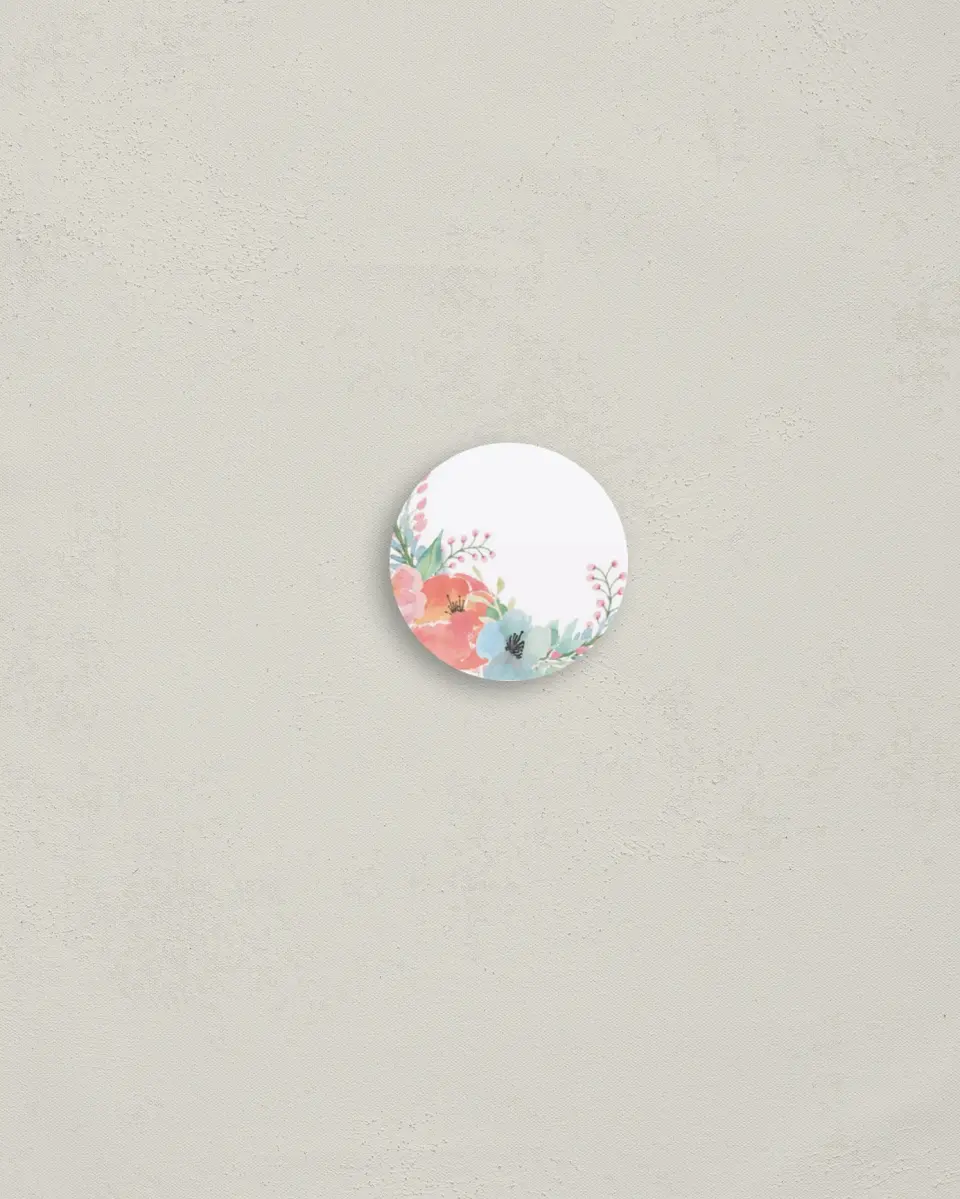 This is a 1¼" circle Envelope Seal called Joyful Medley printed in full color