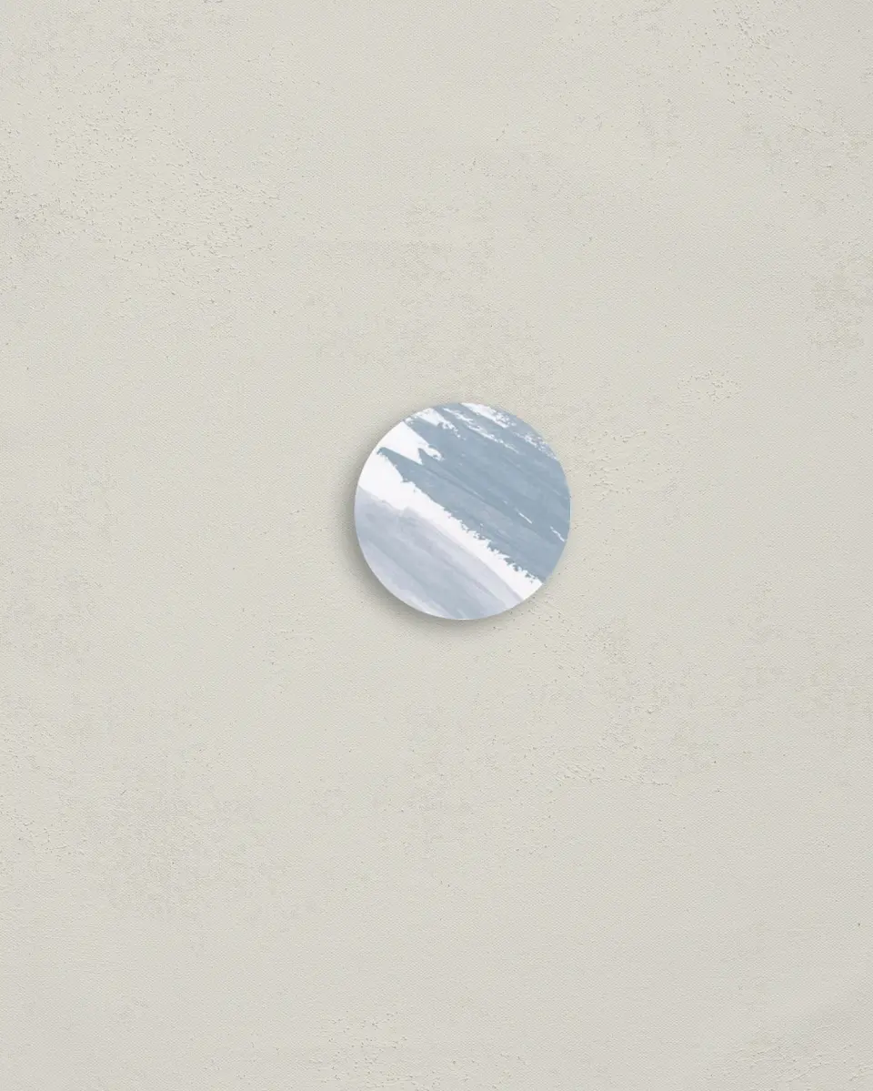 This is a 1¼" circle Envelope Seal called Ethereal Swaths printed in full color