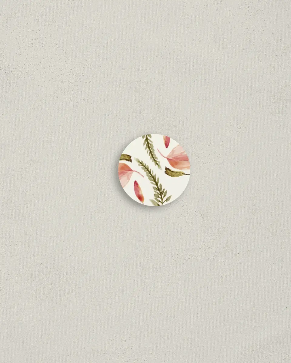 This is a 1¼" circle Envelope Seal called Faintly Fall printed in full color