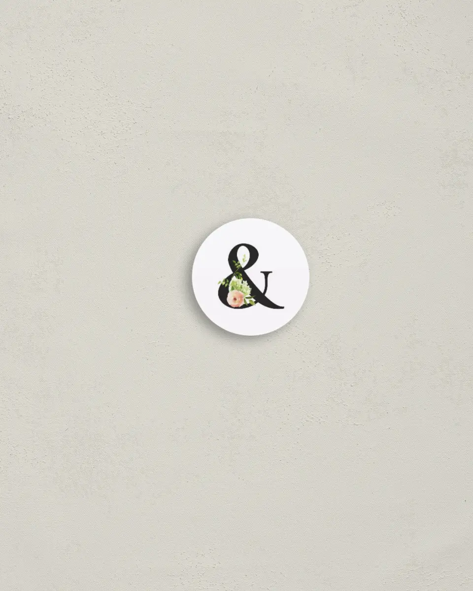 This is a 1¼" circle Envelope Seal called Elegant Unity printed in full color