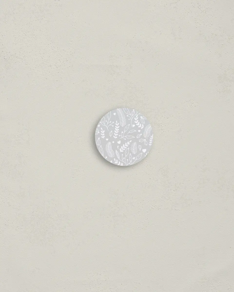This is a 1¼" circle Envelope Seal called Floral Pattern printed in full color