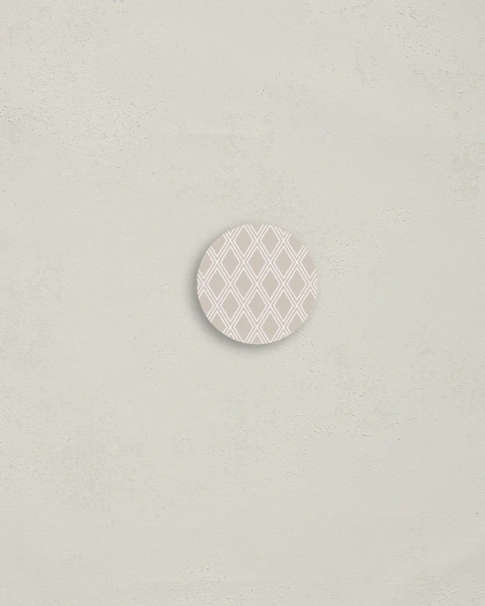 This is a 1¼" circle Envelope Seal called Diamond Tile printed in full color
