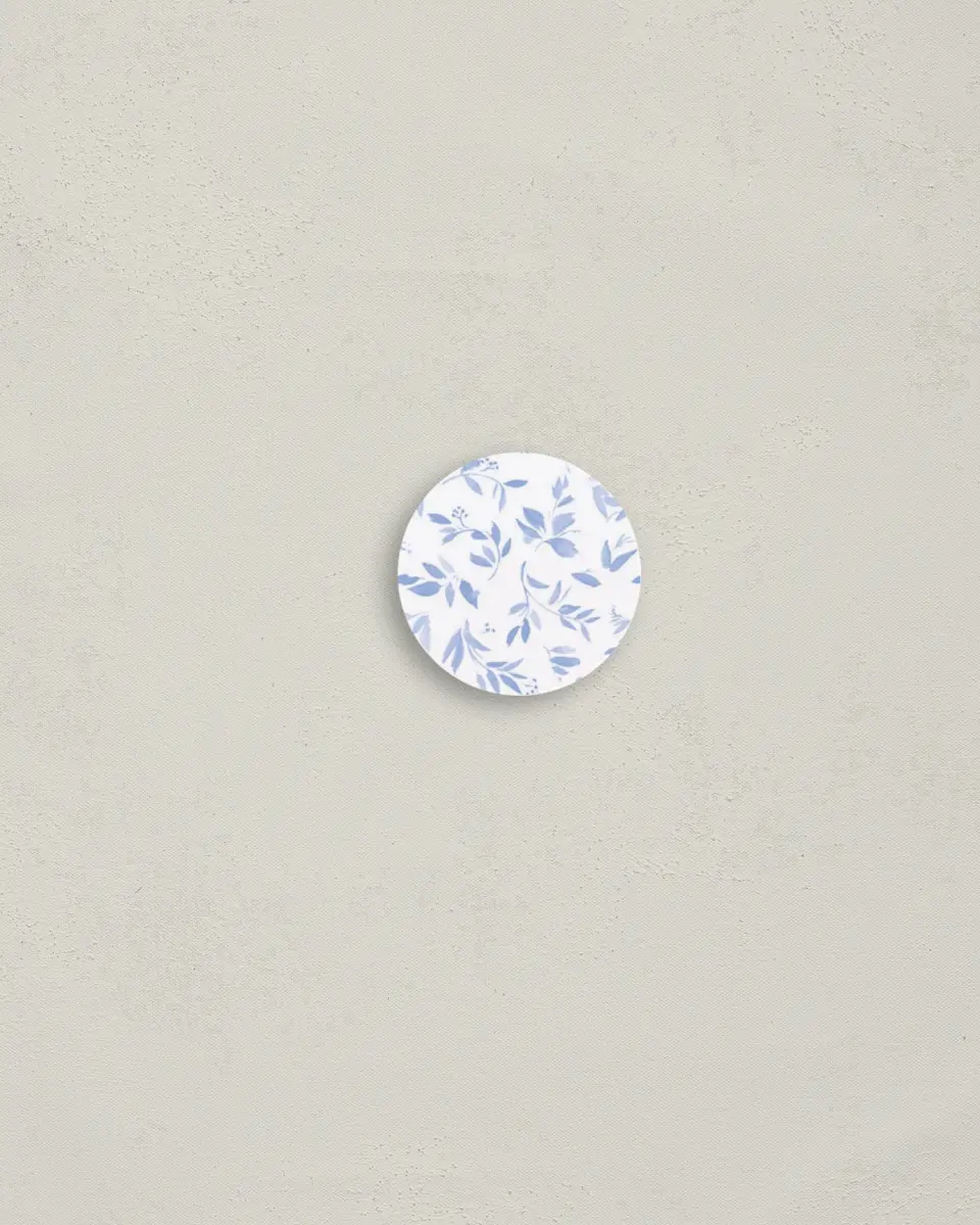 This is a 1¼" circle Envelope Seal called Spring Surround printed in full color