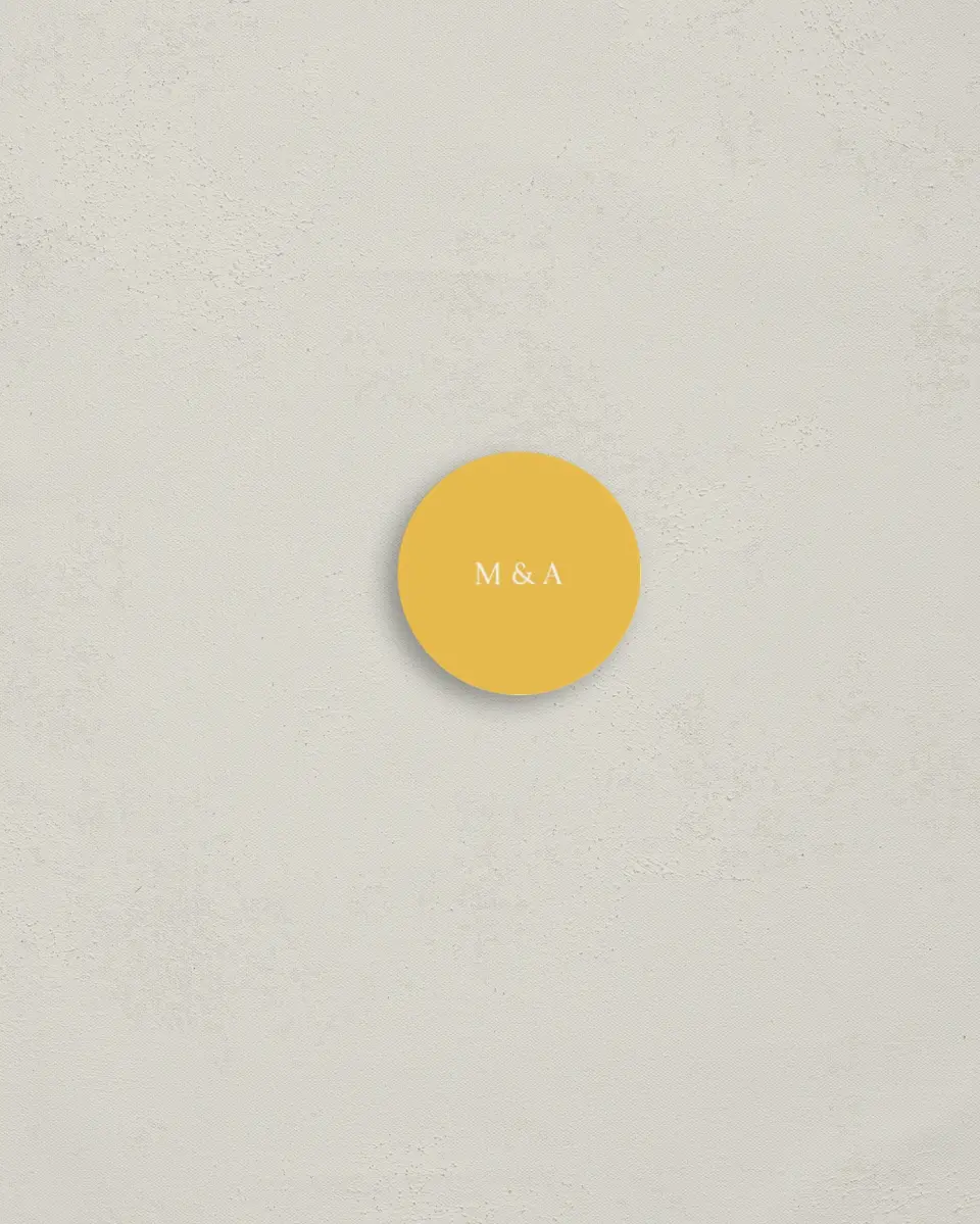 This is a 1¼" circle Envelope Seal called The Morgan printed in full color