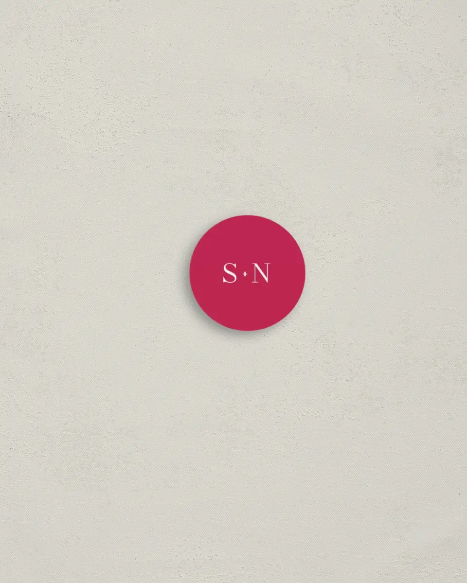 This is a 1¼" circle Envelope Seal called The Sophia printed in full color