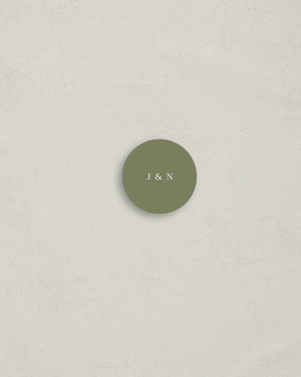 This is a 1¼" circle Envelope Seal called Leaves of Love printed in full color