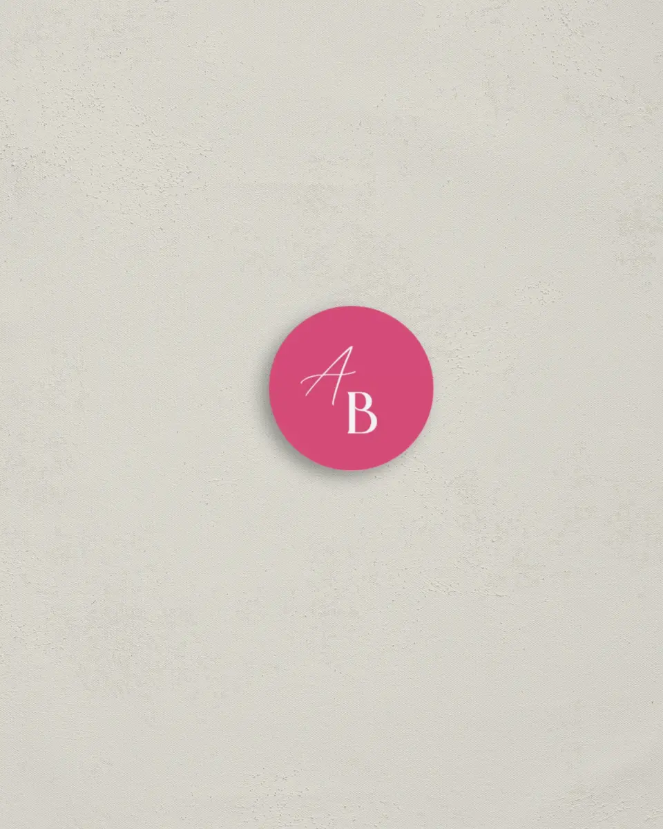 This is a 1¼" circle Envelope Seal called The Andrea printed in full color