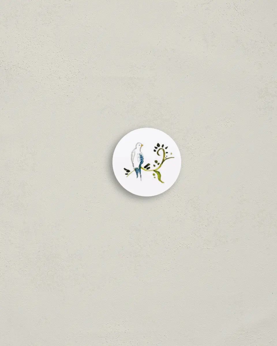 This is a 1¼" circle Envelope Seal called Fairy Garden printed in full color