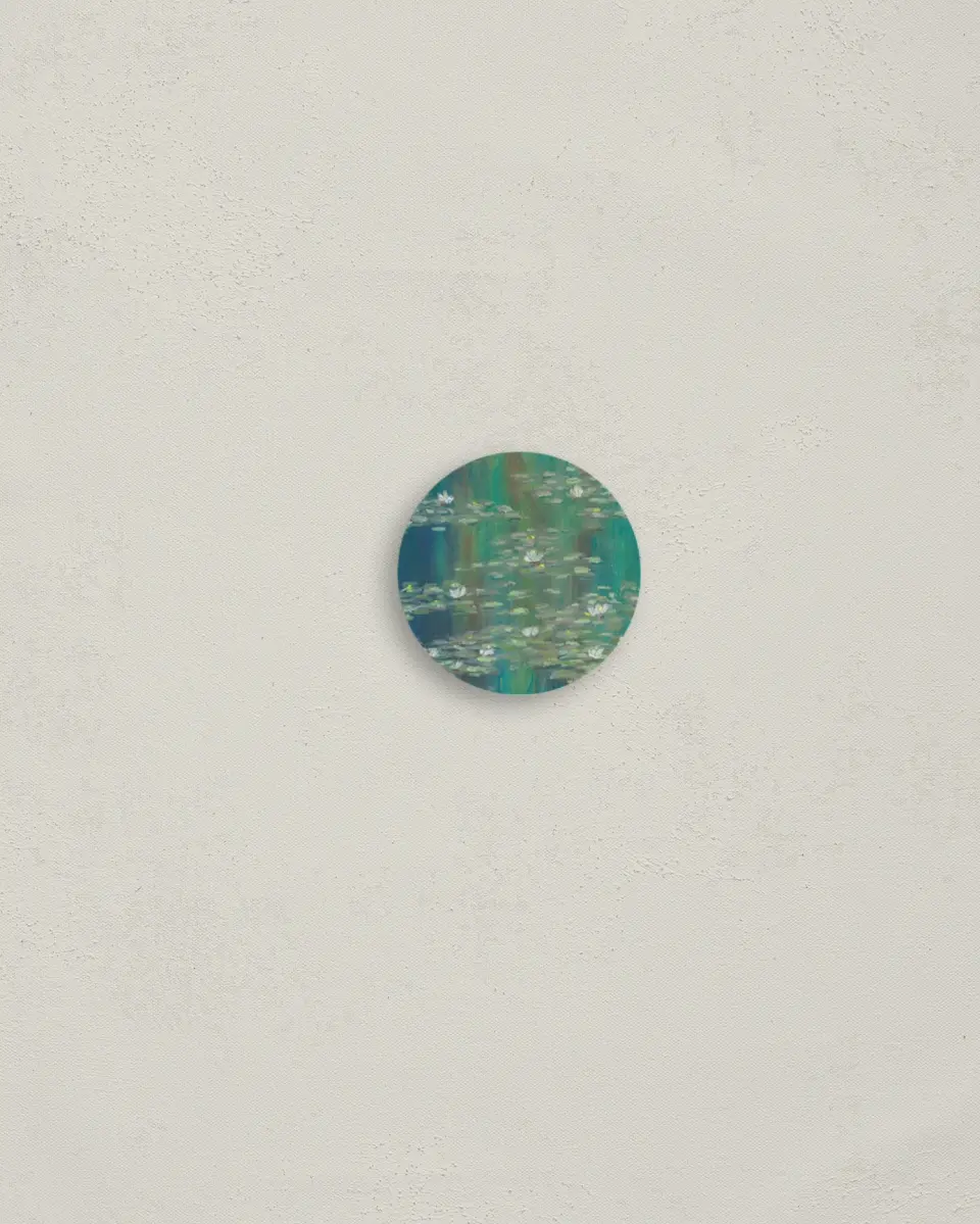 This is a 1¼" circle Envelope Seal called Bridge To Love printed in full color