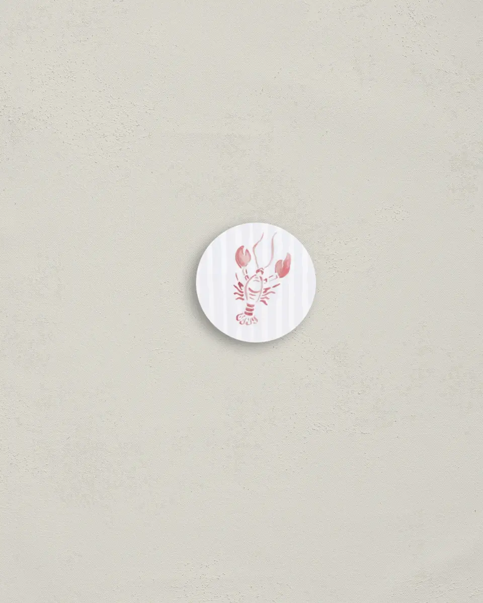 This is a 1¼" circle Envelope Seal called Positano Daydream printed in full color