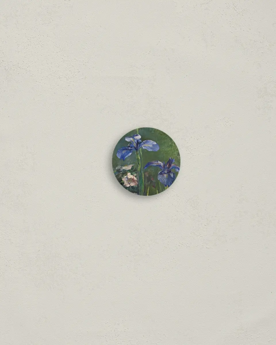 This is a 1¼" circle Envelope Seal called The Addison printed in full color