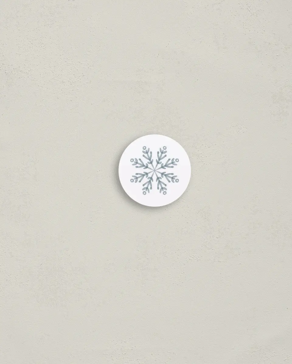 This is a 1¼" circle Envelope Seal called Arctic Animals printed in full color