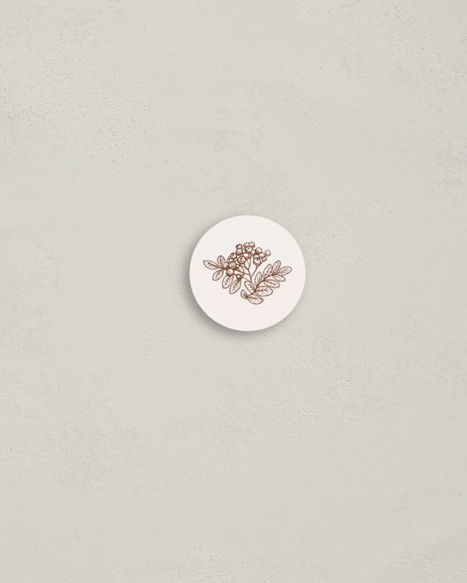 This is a 1¼" circle Envelope Seal called Autumn Vow printed in full color