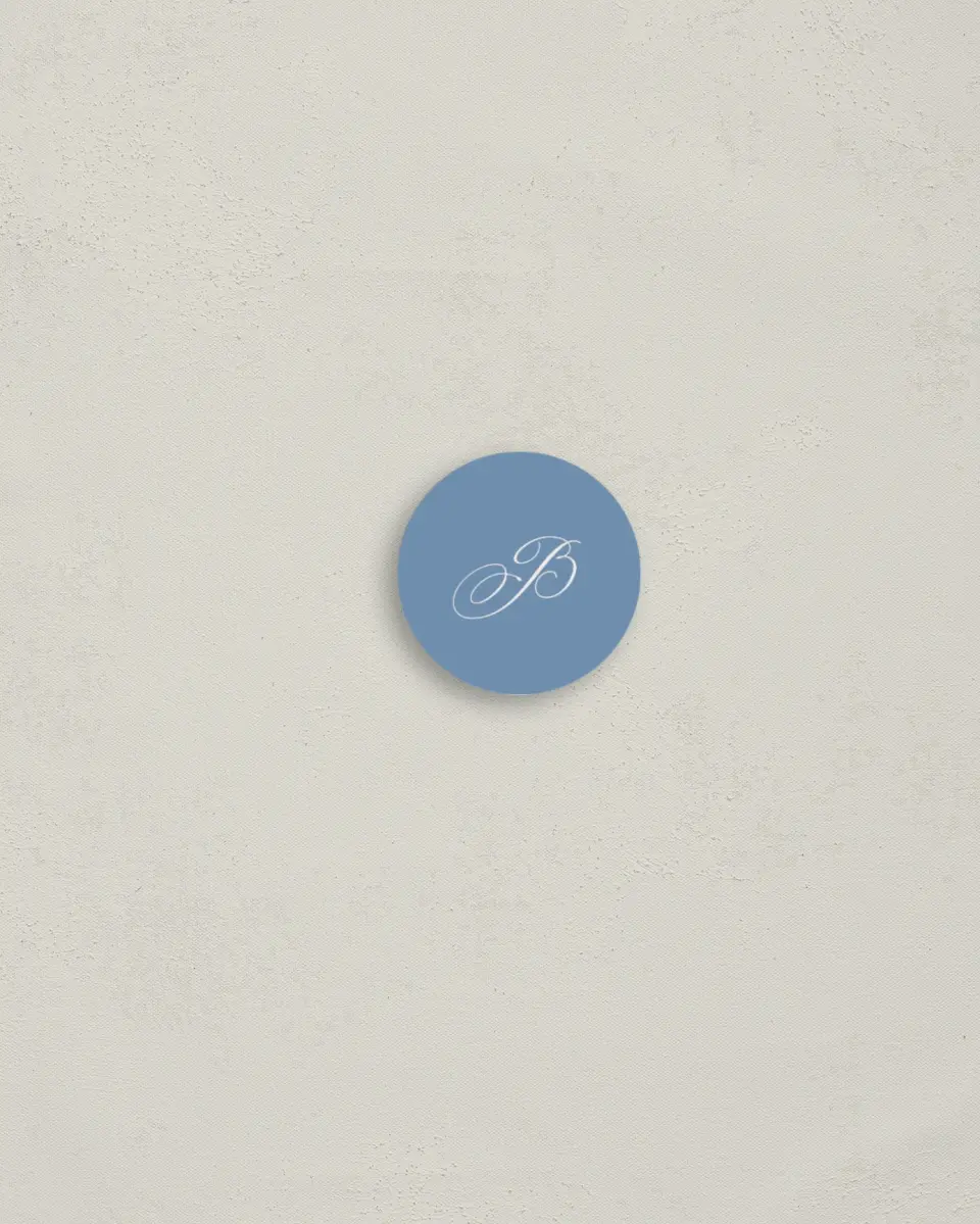 This is a 1¼" circle Envelope Seal called Vintage Reverie printed in full color