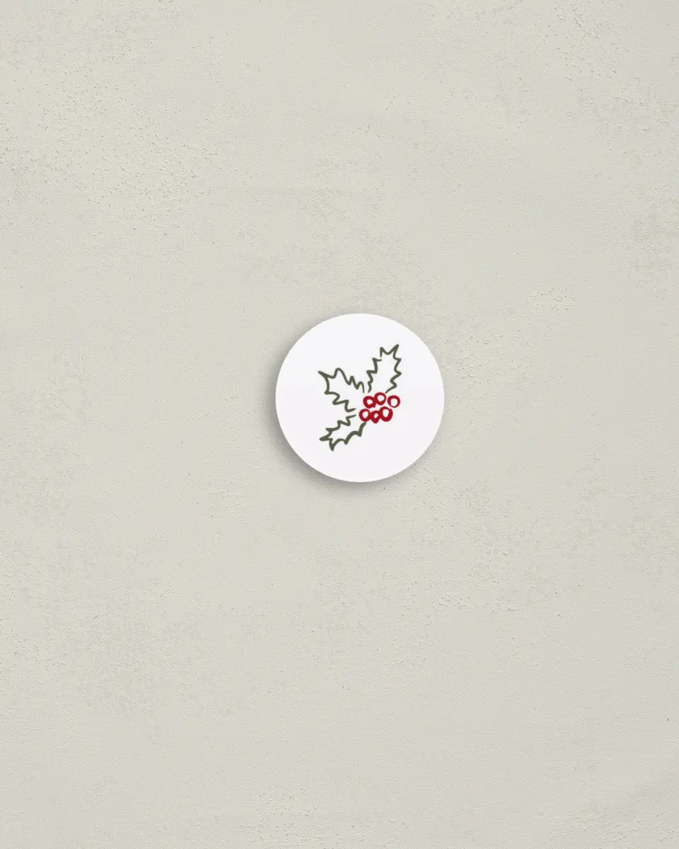 This is a 1¼" circle Envelope Seal called Ivy Hug printed in full color