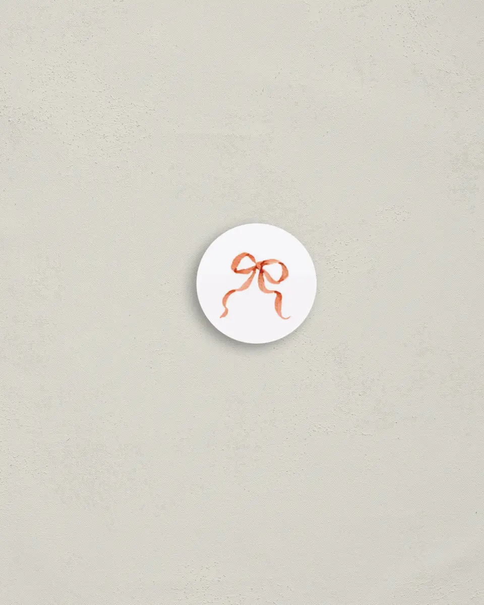 This is a 1¼" circle Envelope Seal called Joyful Tidings printed in full color