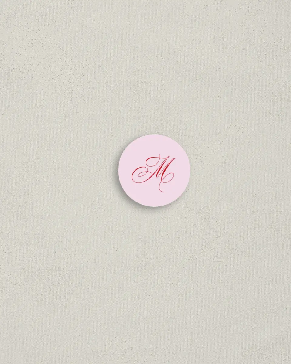 This is a 1¼" circle Envelope Seal called Holly Jolly printed in full color