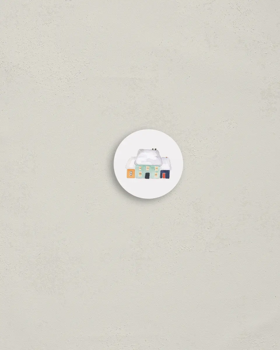 This is a 1¼" circle Envelope Seal called Vintage Train printed in full color