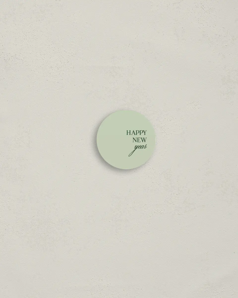 This is a 1¼" circle Envelope Seal called Simple Holiday printed in full color