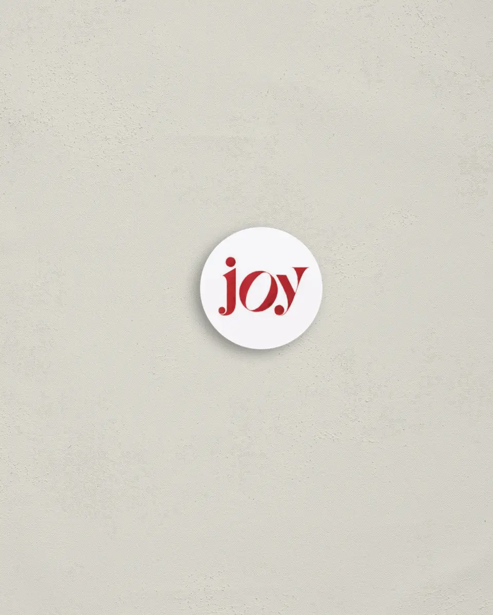 This is a 1¼" circle Envelope Seal called Growing Joy printed in full color
