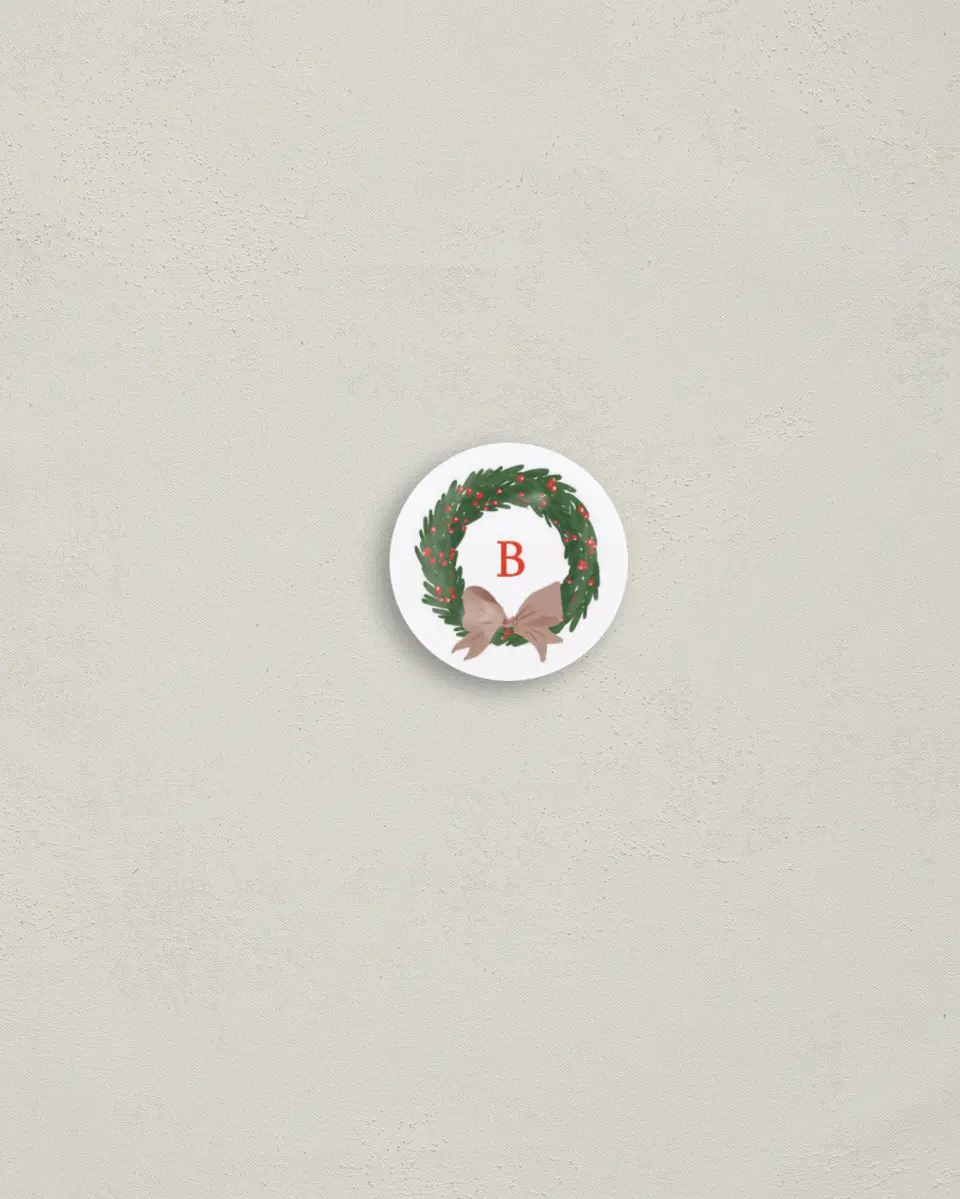 This is a 1¼" circle Envelope Seal called Woodland Blessing printed in full color
