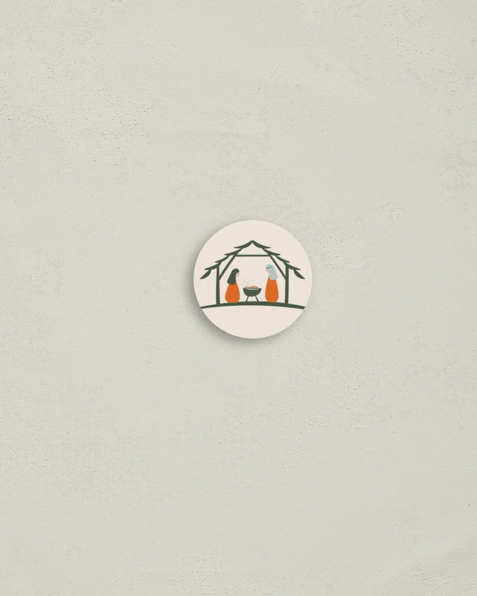This is a 1¼" circle Envelope Seal called Profound Wonders printed in full color
